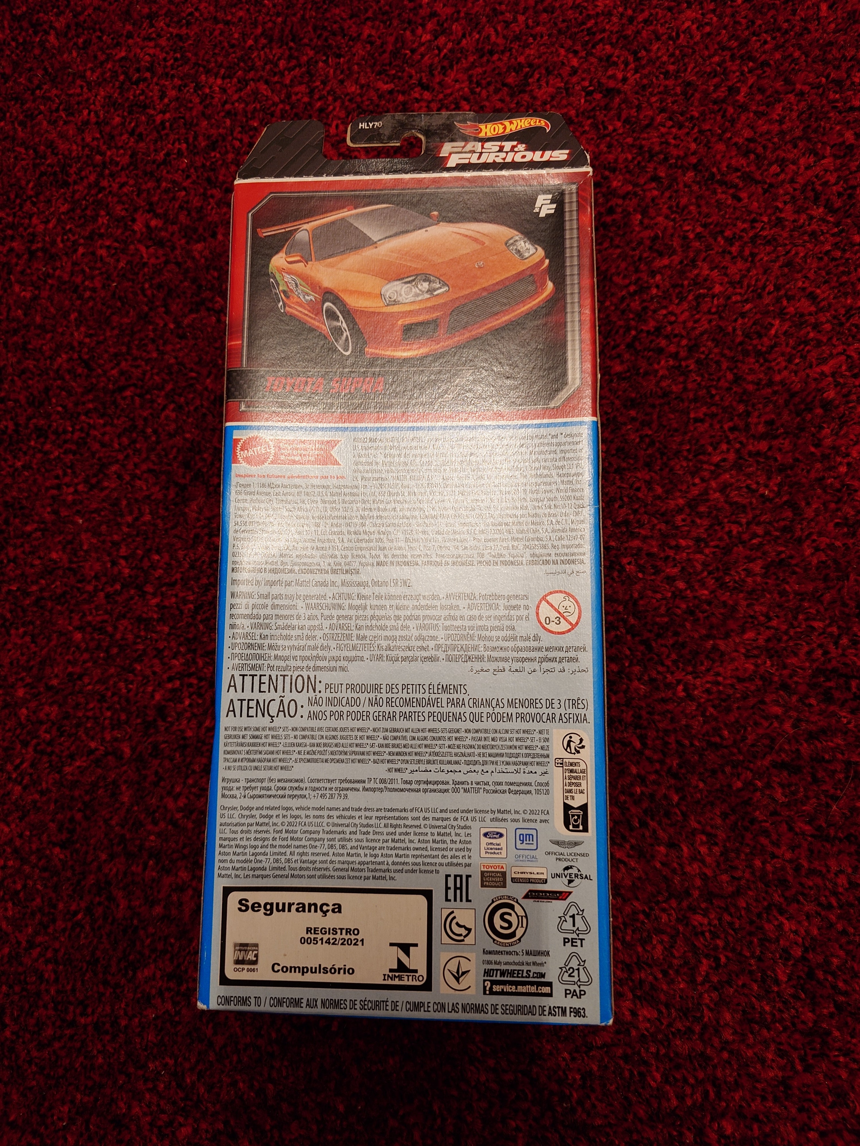 Hot Wheels Fast and Furious Mattel