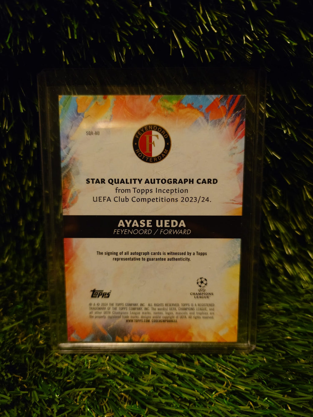Ayase Ueda Autograph 1/1 Topps Inception Feyenoord
