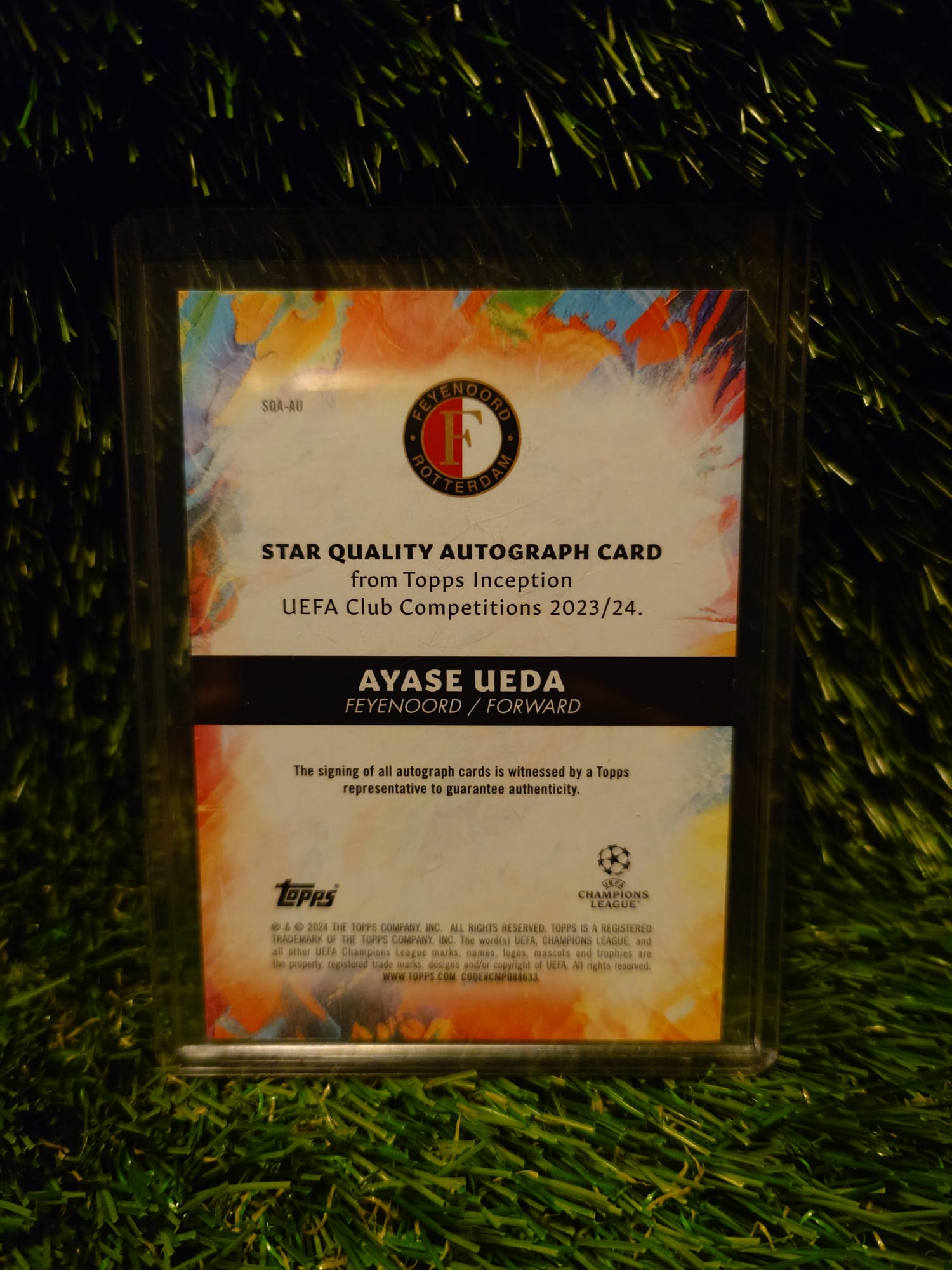 Ayase Ueda Autograph 1/1 Topps Inception Feyenoord