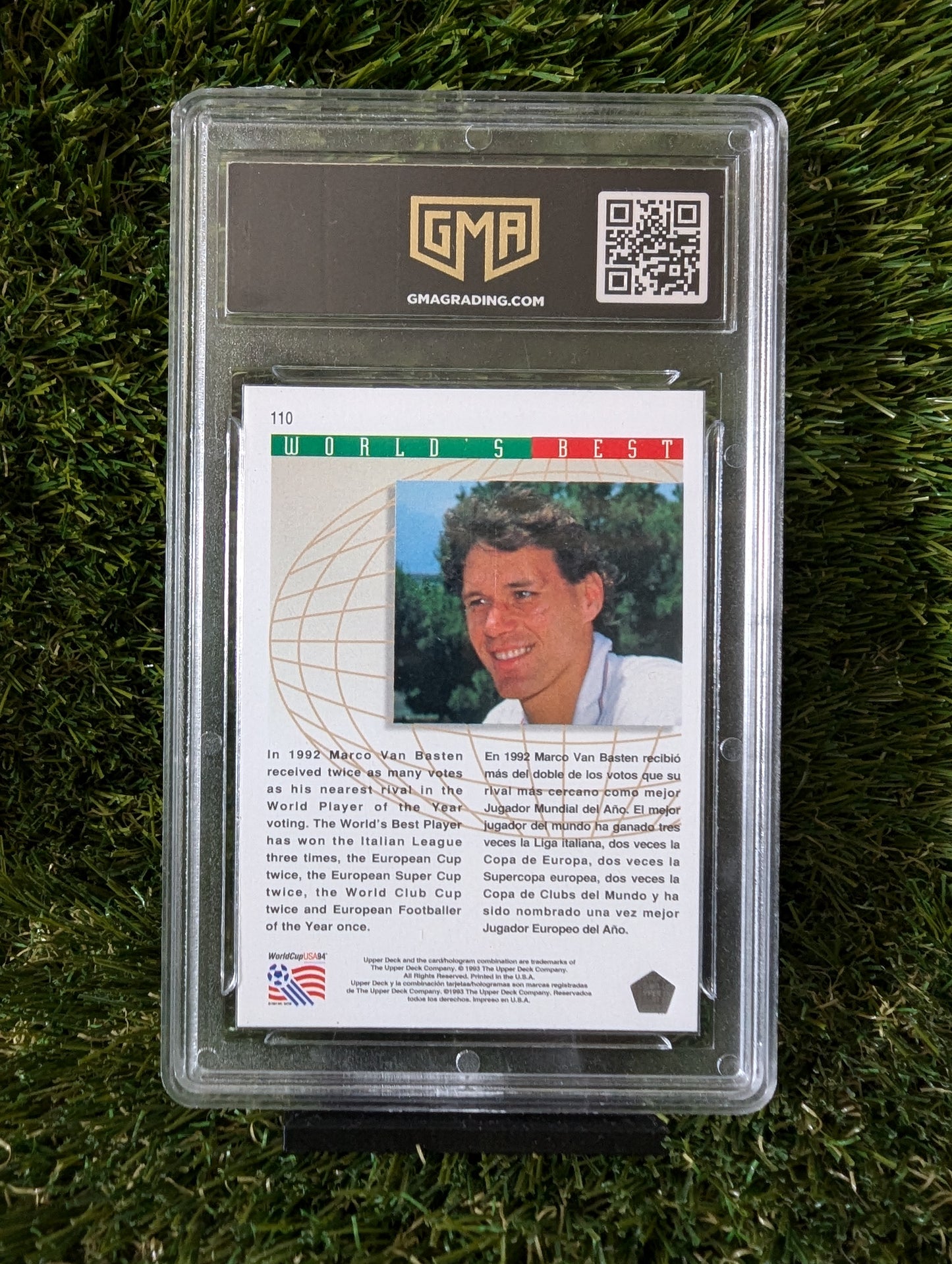 Marco van Basten 1993 Upper Deck World Cup Graded 8