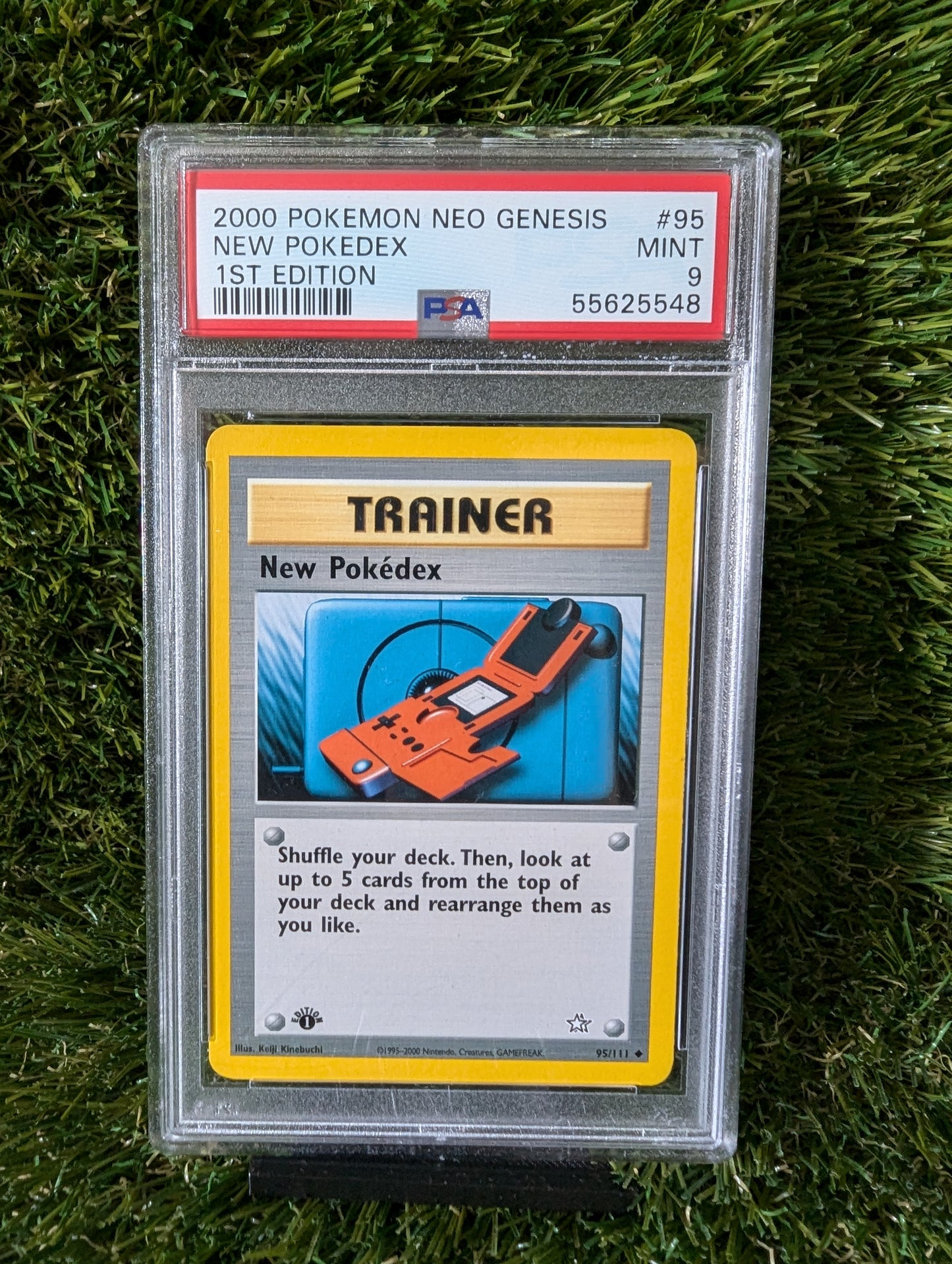 New Pokedex 1ste edition 2000 Pokemon Neo Genesis Graded 9