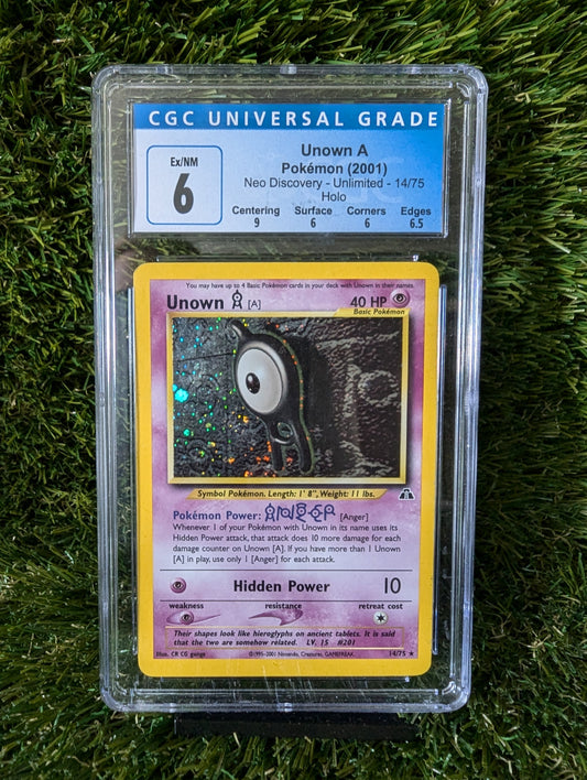 Unown A 2001 Pokemon Neo Discovery Graded 6