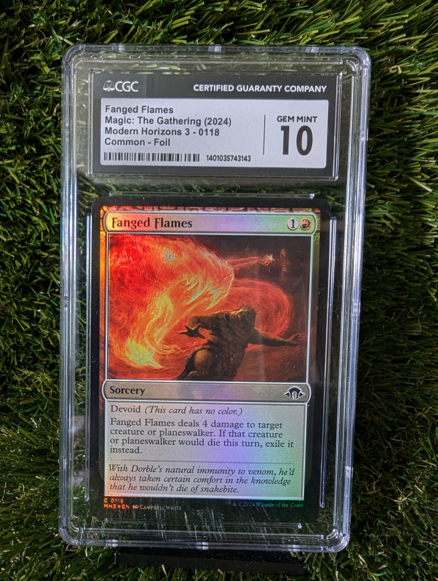 MTG Fanged Flames Modern Horizons 3 Graded 10