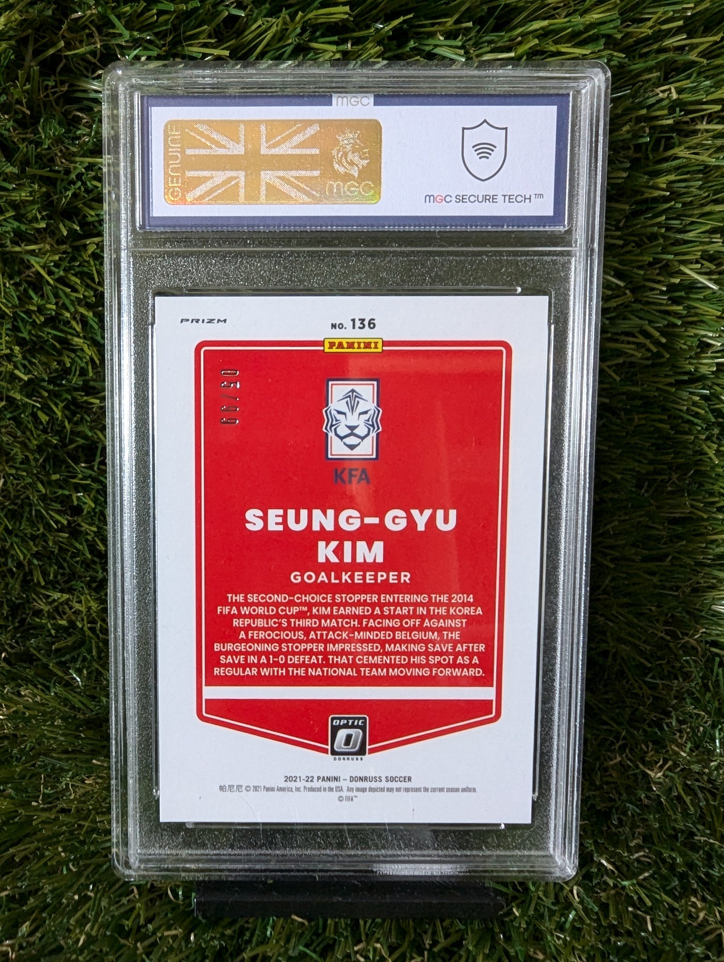 Seung-Gyu Kin 05/99 Panini Optic 2021 Graded 10