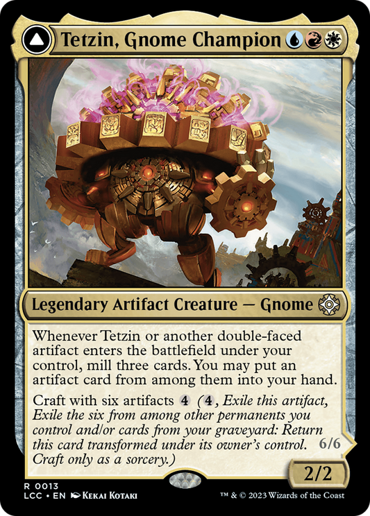 MTG Tetzin, Gnome Champion / The Golden-Gear Colossus FOIL