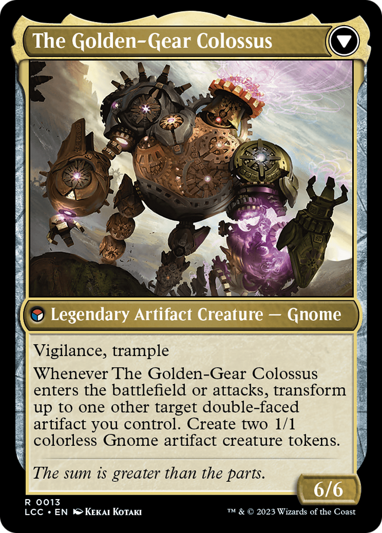 MTG Tetzin, Gnome Champion / The Golden-Gear Colossus FOIL